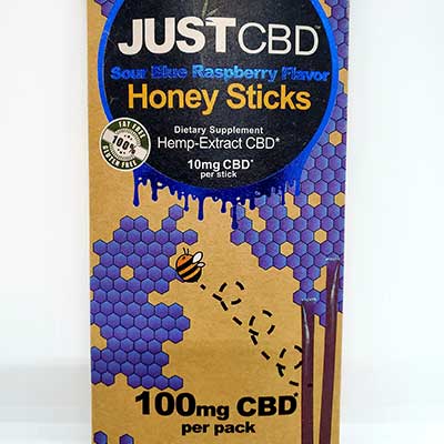 Sour Blue Raspberry CBD Honey Sticks